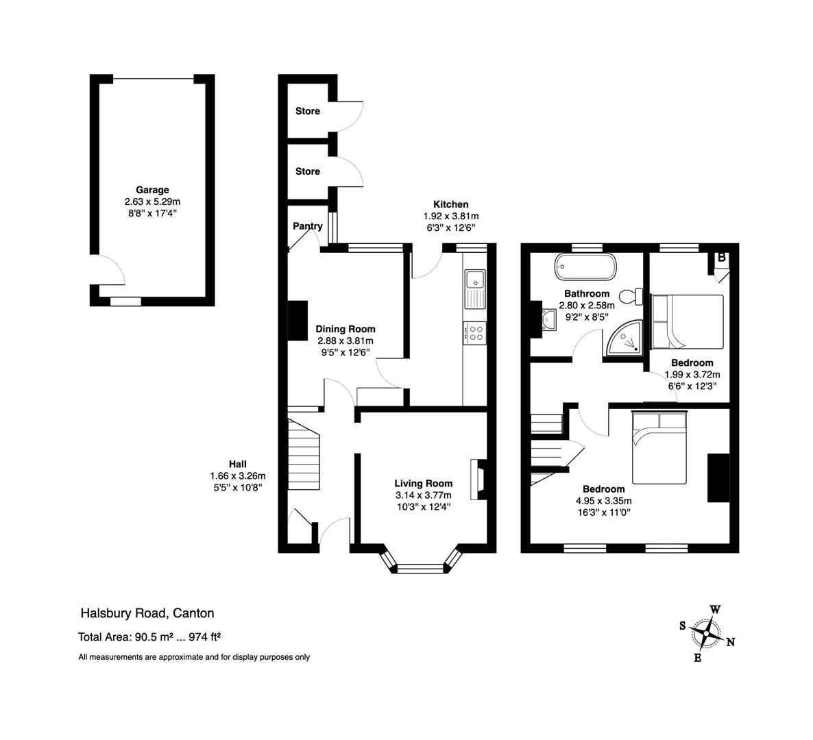 Floorplan for Halsbury Road, Victoria Park, Cardiff
